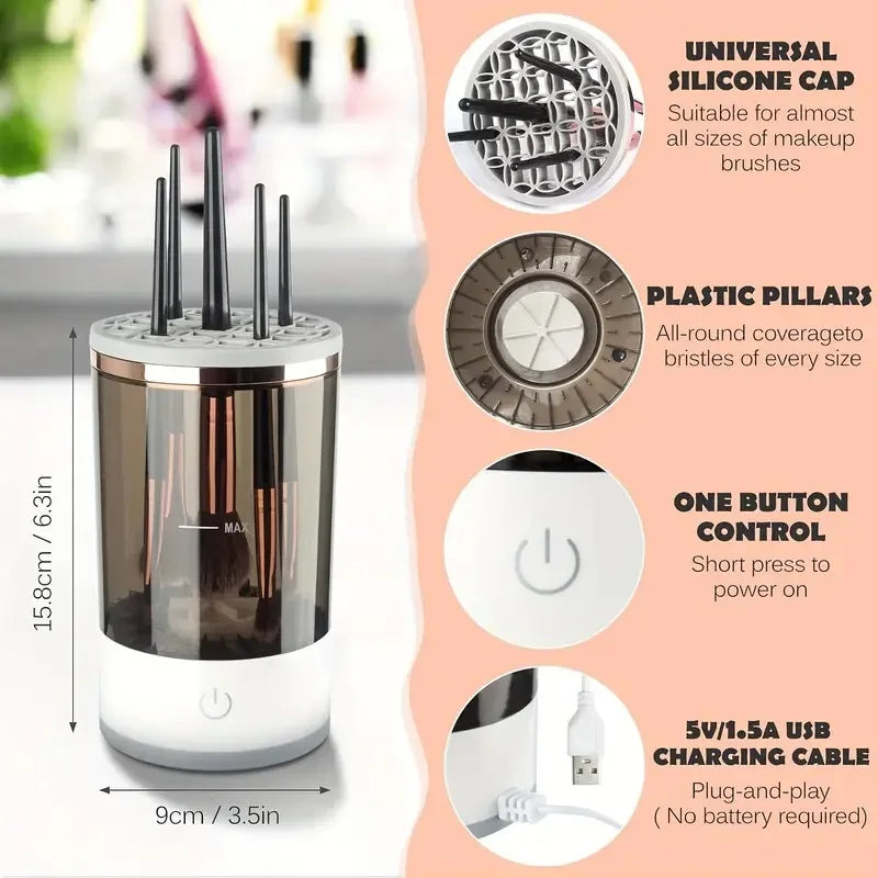 Electric Makeup Brush Cleaner - Automatic Beauty Brush Cleaner