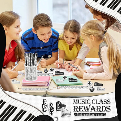 Music Pencils Music Note Pencil With Music Themed Erasers