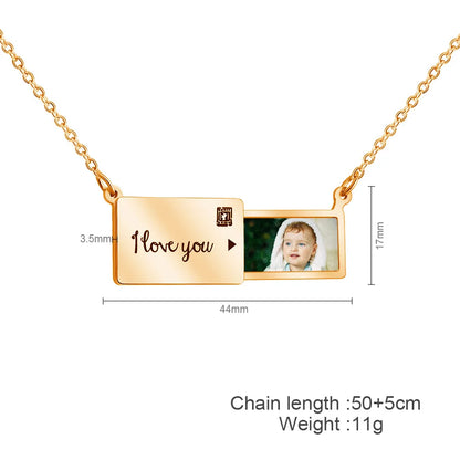 Personalized Photo Engrave Lettering Creative Pull-Out Envelope