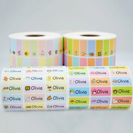 120Pcs Customize Name Stickers Waterproof Personalized Labels