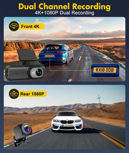 Car Camera Recorder, 4k Video Parking Camera Recorder