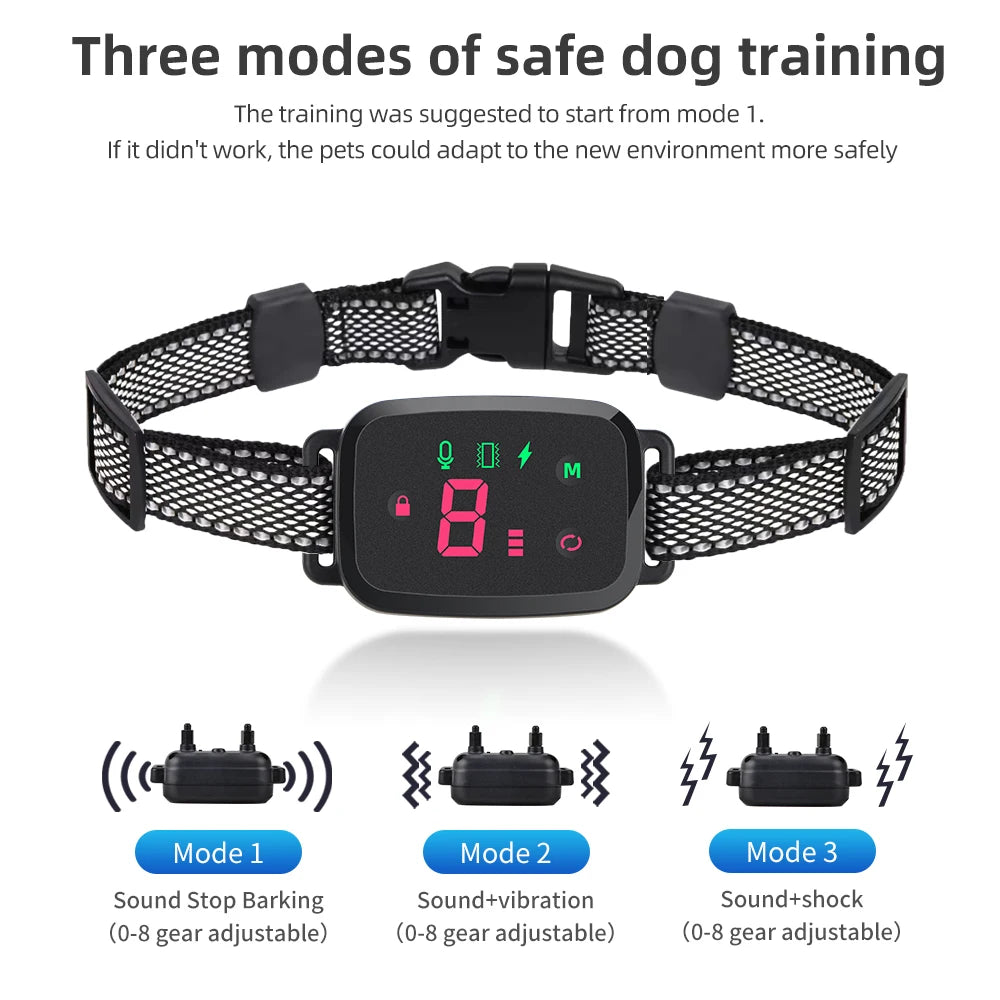 Anti Barking Dog Collar HD Digital Display IP67