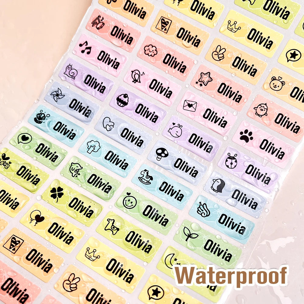 Custom Name Tag 200 pcs Sticker Self-adhesive Waterproof