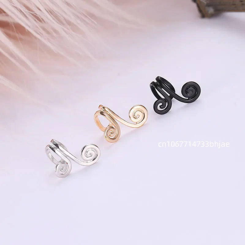 1/2/3pcs NonPiercing Flower Shape Women Alloy Earrings Girl Accessories Earrings Without Ear Holes Simplicity Cartilage Ear Clip