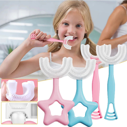 Children U-Shape Toothbrush 360-Degree Oral Cleaning