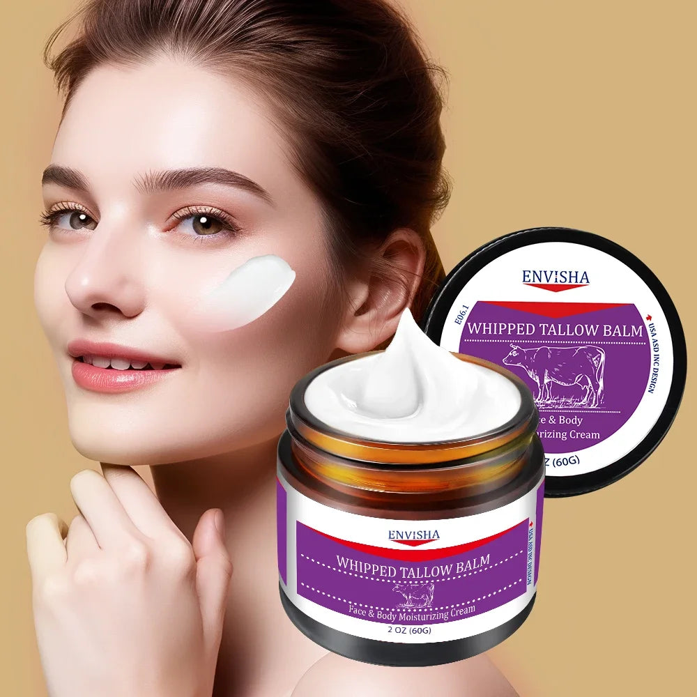 Anti-Wrinkle Aging Whipped Tallow Balm Collagen Hyaluronic Acid Skin Care