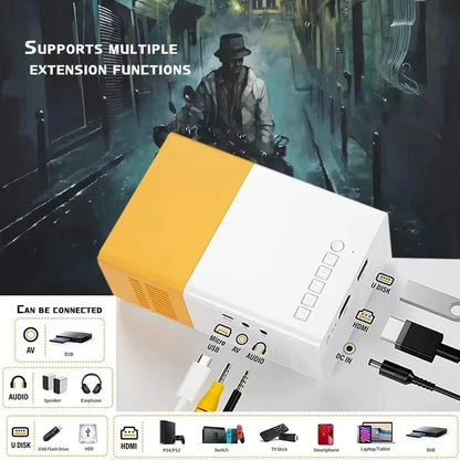 YG300 Mini Portable Movie Projector, Home Theater Projector