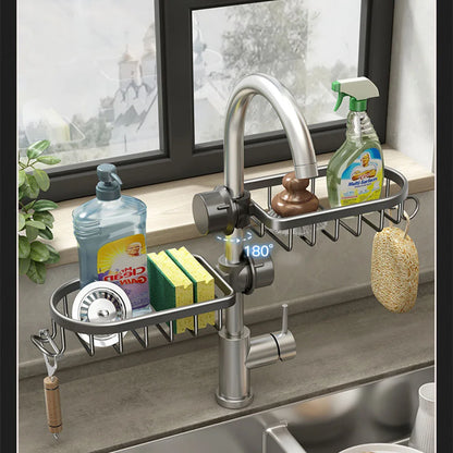 Kitchen Sink Drain Rack Sponge Storage Faucet Holder