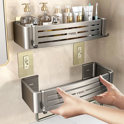 Aluminum Bathroom Shelves Wall Towel Rack