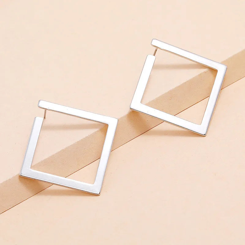 Retro Minimalist Square Earrings Irregular