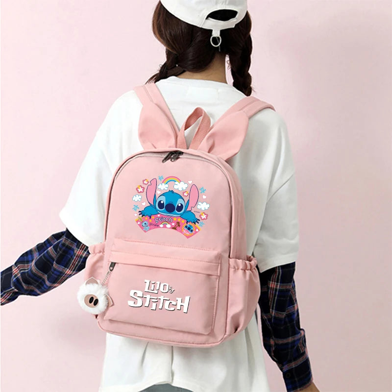 Miniso Disney Lilo Stitch Backpack for Girl Boy Student Teenager Children Rucksack Kids Birthday Gift Women Casual School Bag