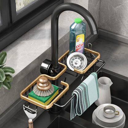 Kitchen Sink Drain Rack, Sponge Storage Faucet Holder, Sink Organizer