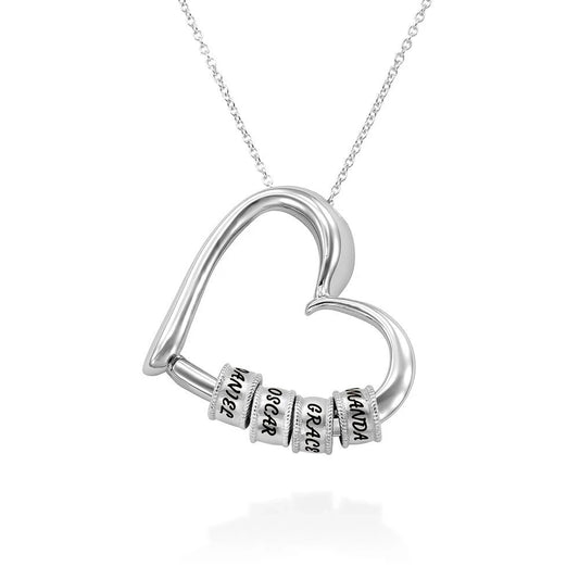 Personalized Names Heart Necklace Custom Family Names