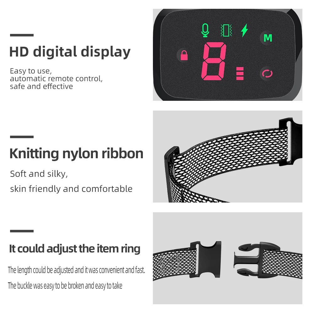 Anti Barking Dog Collar HD Digital Display IP67