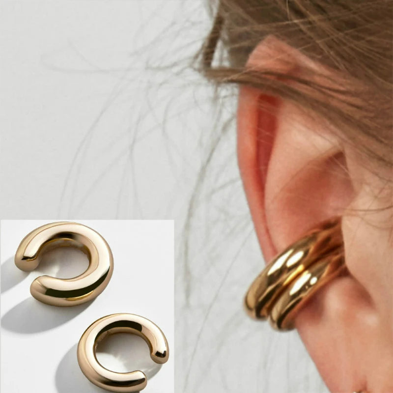 Gold Silver Ear Cuff Without Piercing Ear Clips