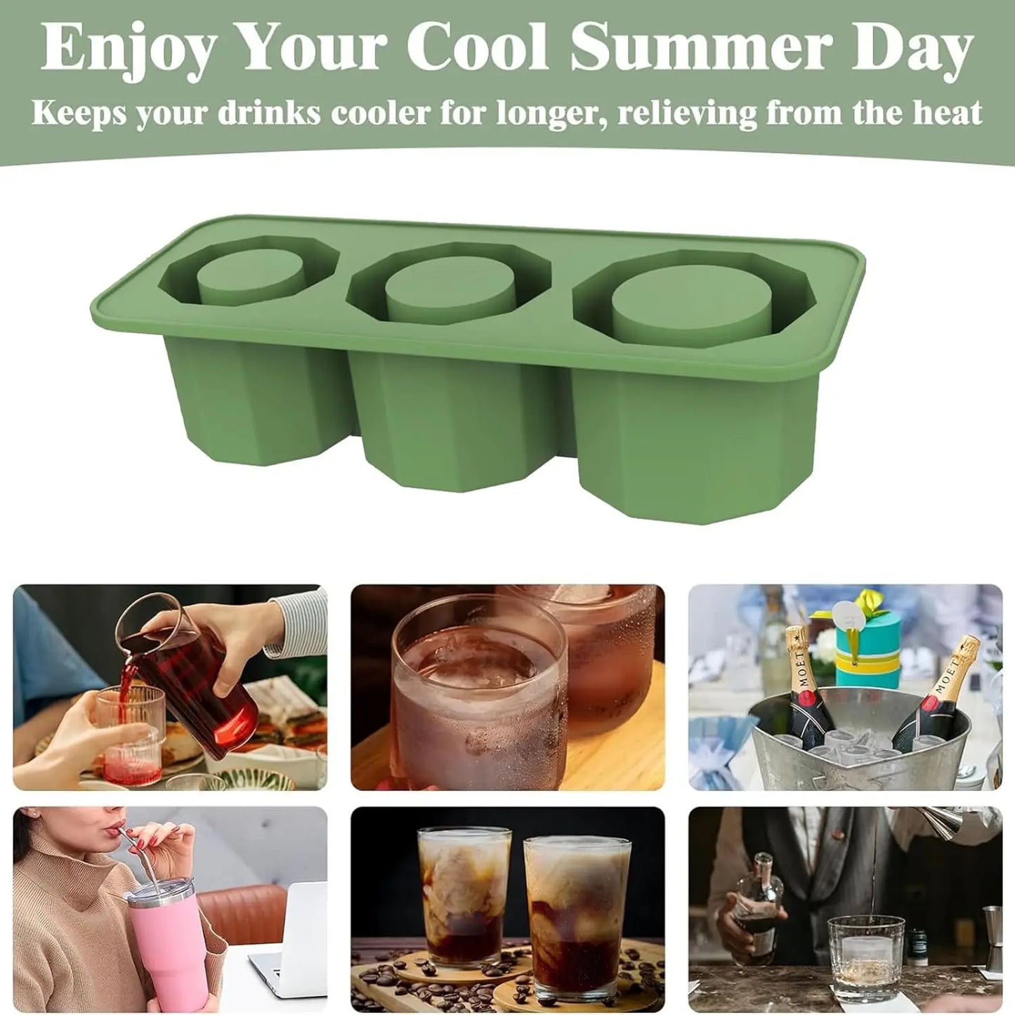 Ice Trays for Stanley tumblers Silicone Ice Cube Mold (Free Shipping)