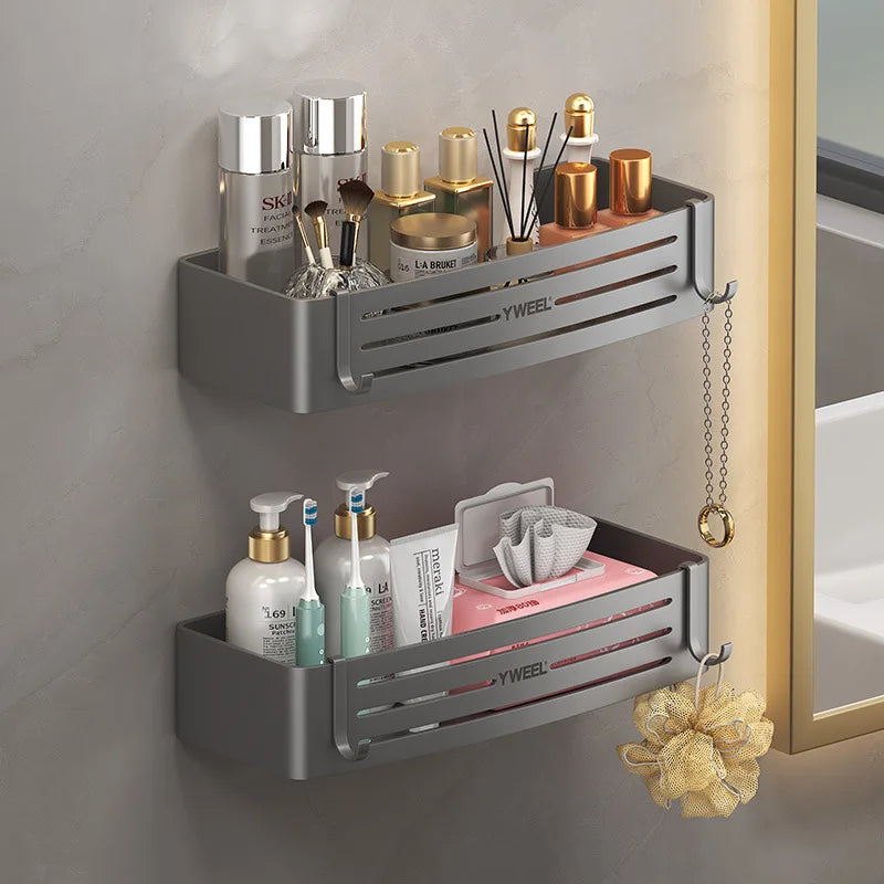 Aluminum Bathroom Shelves Wall Towel Rack