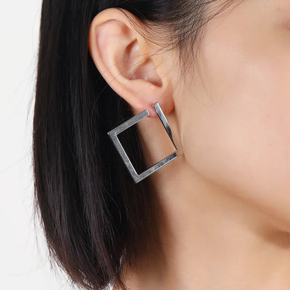 Retro Minimalist Square Earrings Irregular