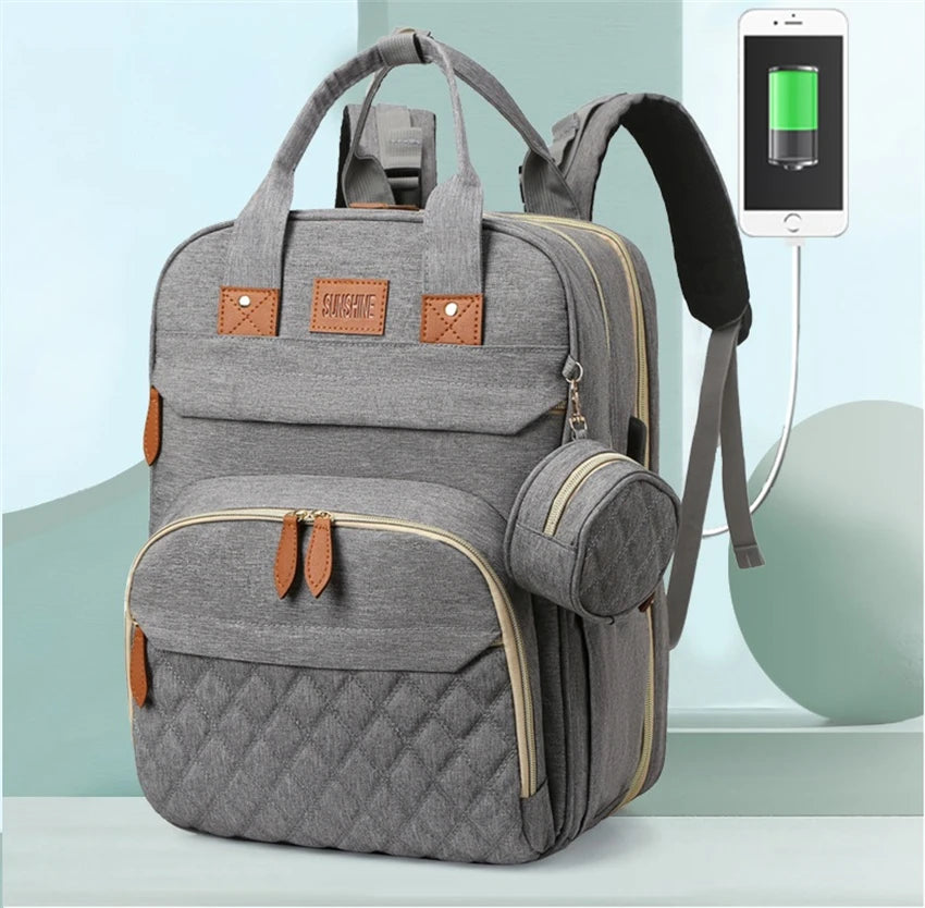 Multifunctional Mommy Diaper Bags Changing Station - Baby Bag 3 in 1