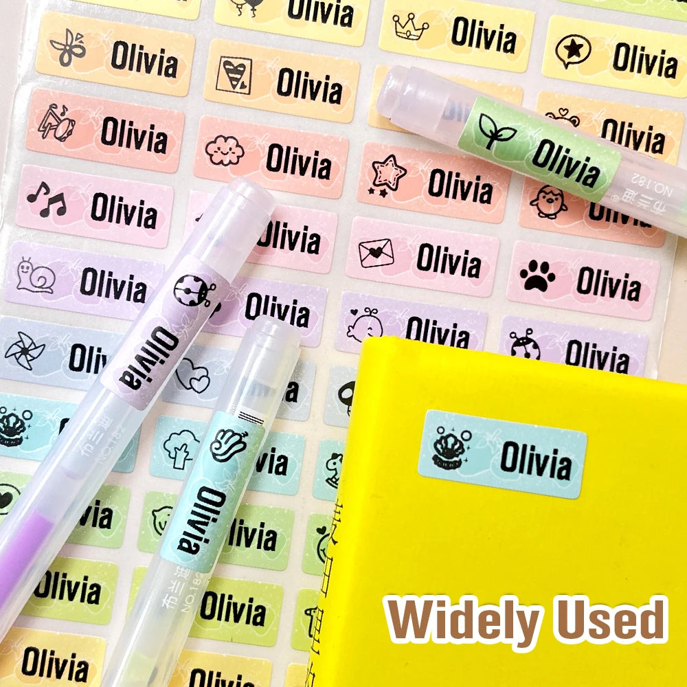 Custom Name Tag 200 pcs Sticker Self-adhesive Waterproof