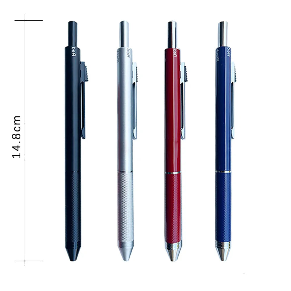 Metal Multicolor Pen 4 In 1 Gravity Sensor Ballpoint Pen 3 Colors Ball Pen and 1 Mechanical Pencil Office School Stationery Gfit