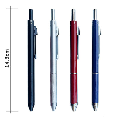 Metal Multicolor Pen 4 In 1 Gravity Sensor Ballpoint Pen 3 Colors Ball Pen and 1 Mechanical Pencil Office School Stationery Gfit