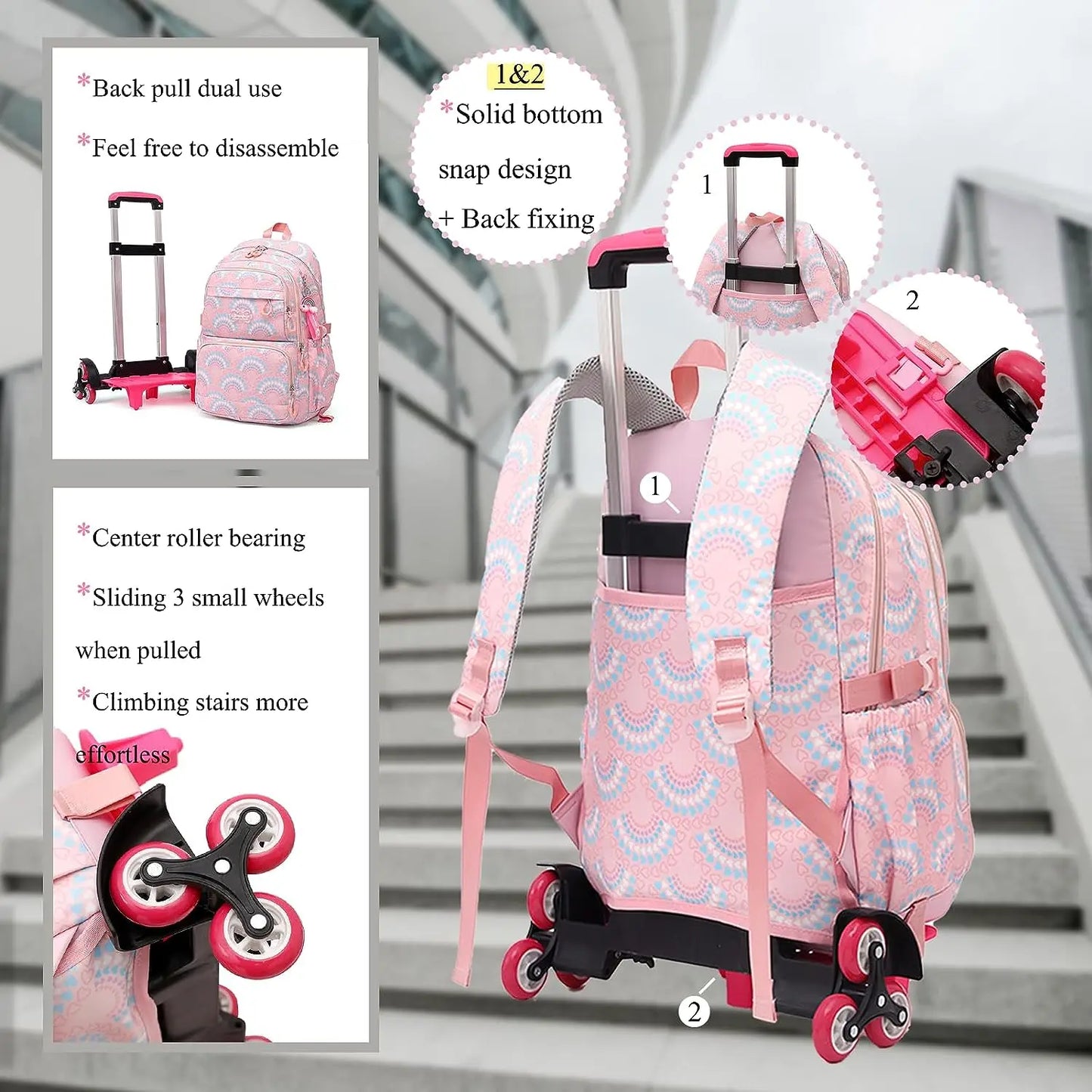 Magic Wheels Backpack *pink (Buy one Get one 15% Off) (use code 15% Off)