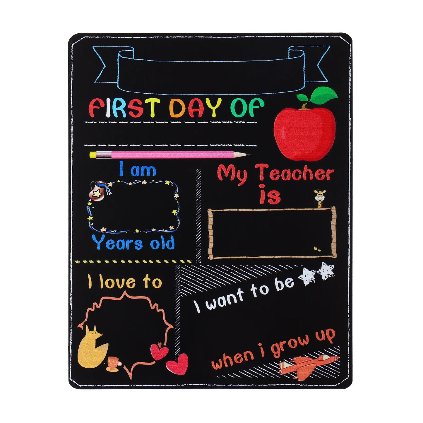 School Day Chalkboard Sign - First Day. ( Buy one Get One Free!)