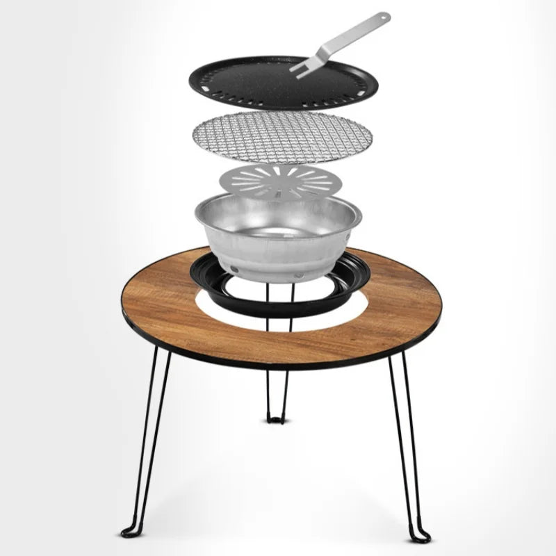 Folding Campfire Grill Table