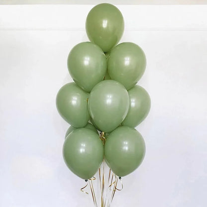 Green Gold Party Balloons