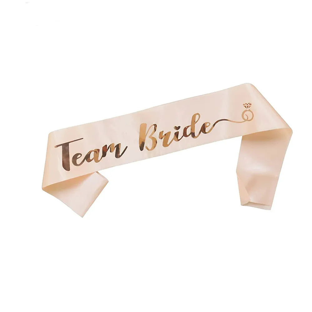 Rose Gold Bride Sash Set