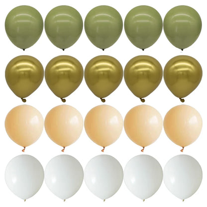 Green Gold Party Balloons