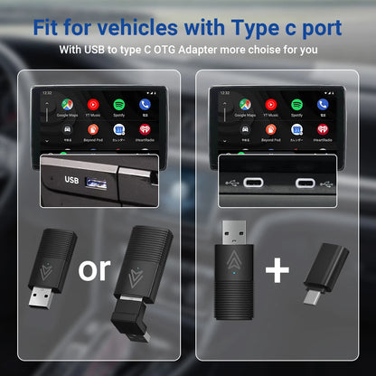 Mini Wireless Carplay Adapter - USB Adapter For Vehicle