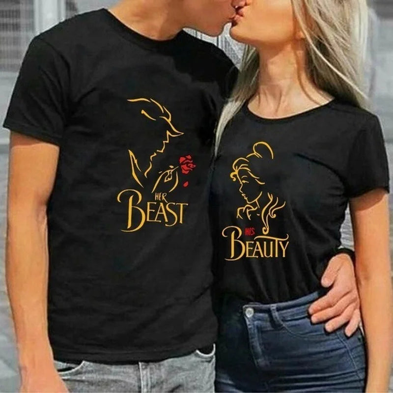 Beauty and Beast Couple Tees