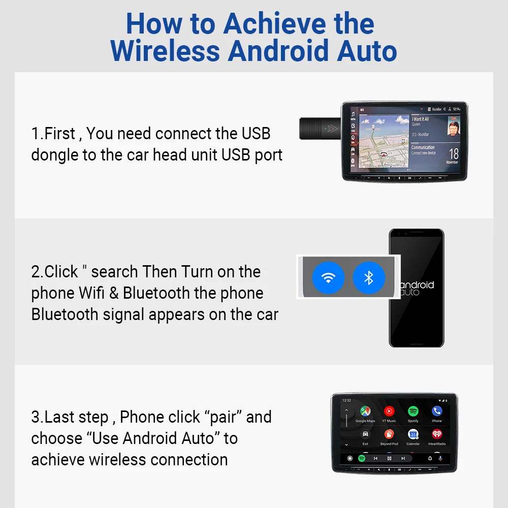 Mini Wireless Carplay Adapter - USB Adapter For Vehicle