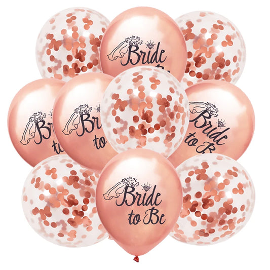 Rose Gold Bride Balloons