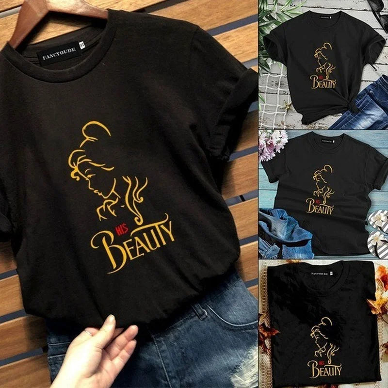 Beauty and Beast Couple Tees