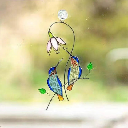 Hummingbird Stained Glass Decor