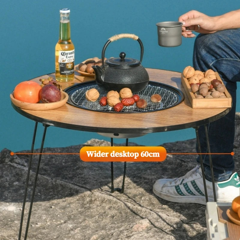 Folding Campfire Grill Table