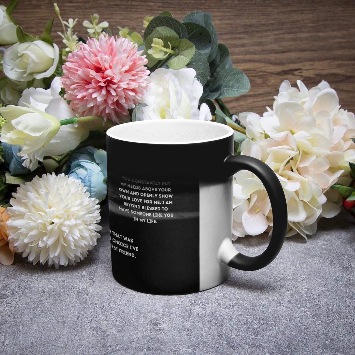 Magic hidden message Soulmate Mug Night fall - Personalize it too