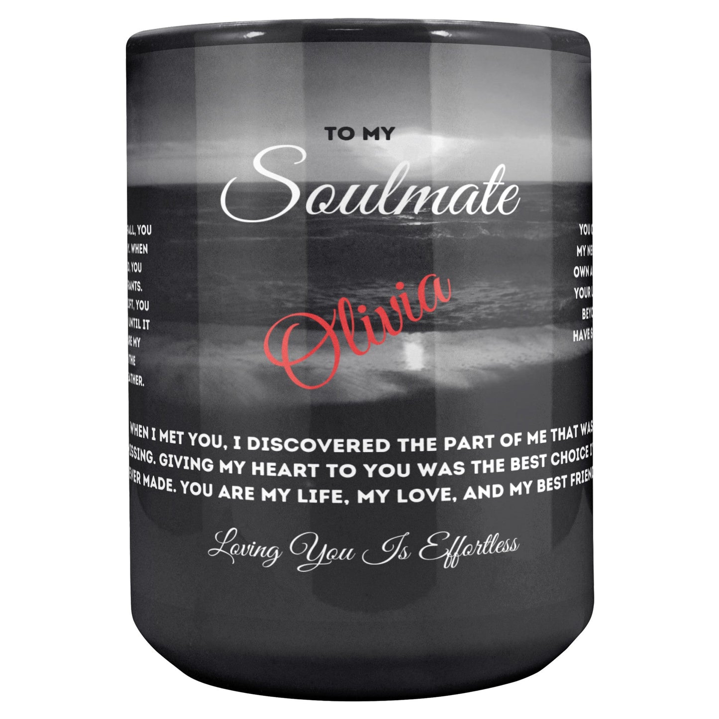 Magic hidden message Soulmate Mug Night fall - Personalize it too