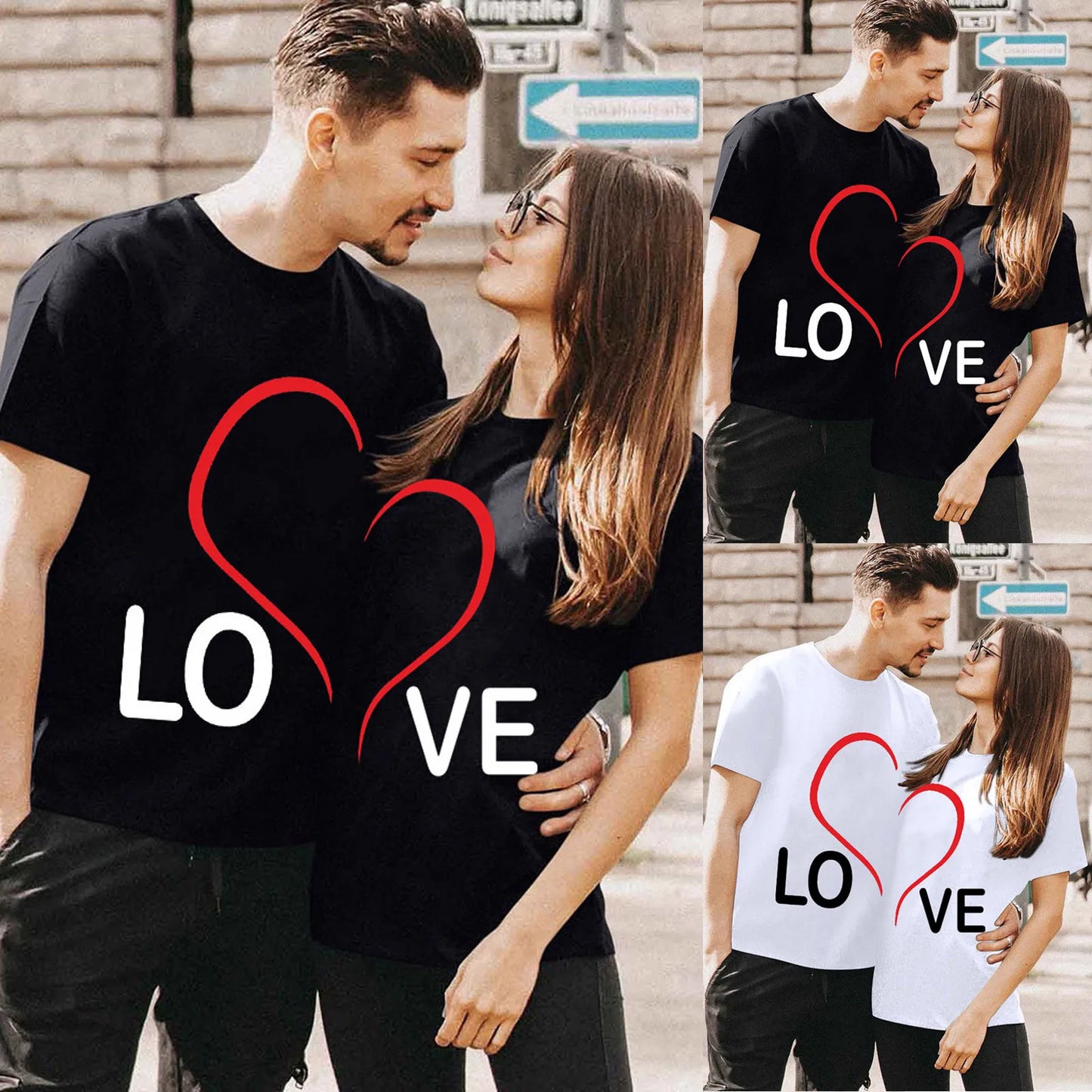 Love Heart Couple T-Shirts