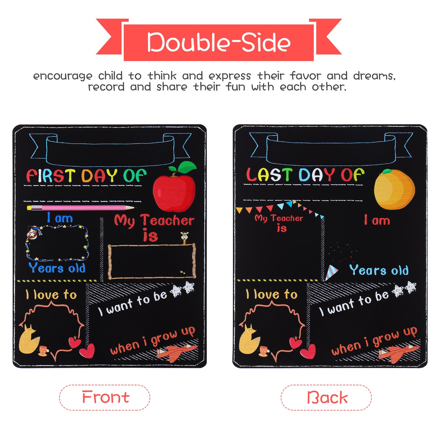 School Day Chalkboard Sign - First Day. ( Buy one Get One Free!)