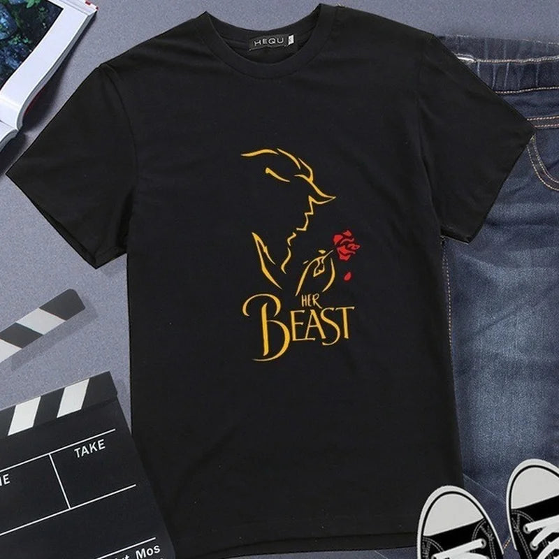 Beauty and Beast Couple Tees