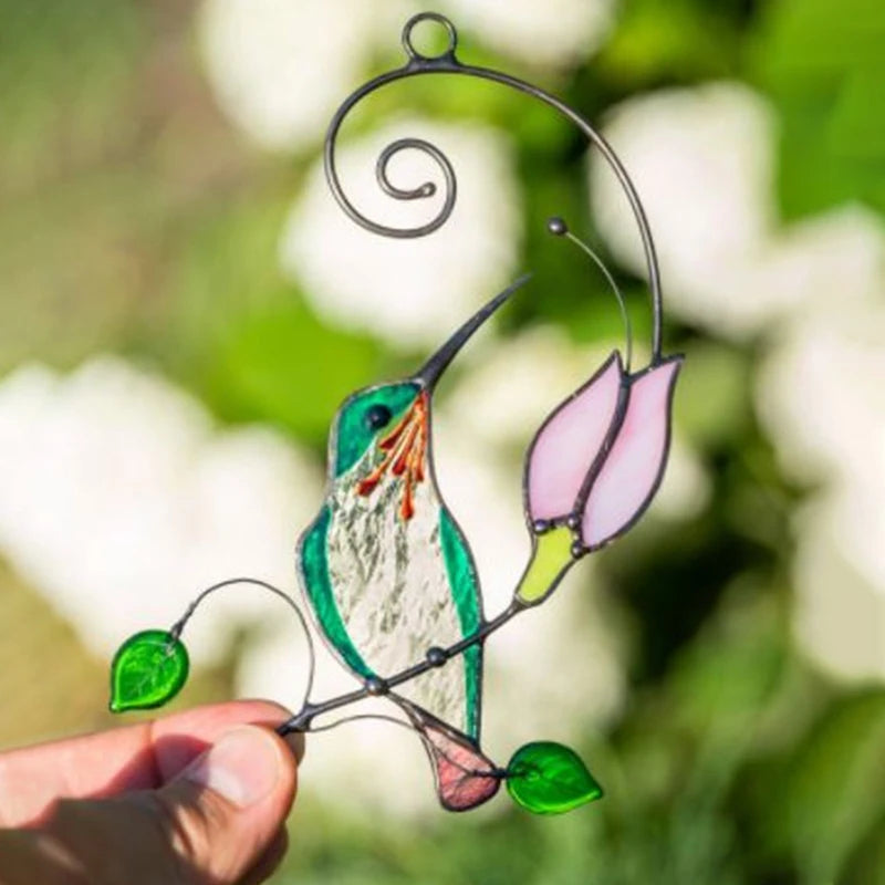 Hummingbird Stained Glass Decor