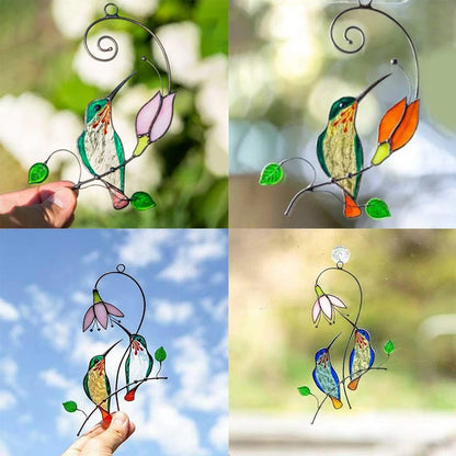 Hummingbird Stained Glass Decor