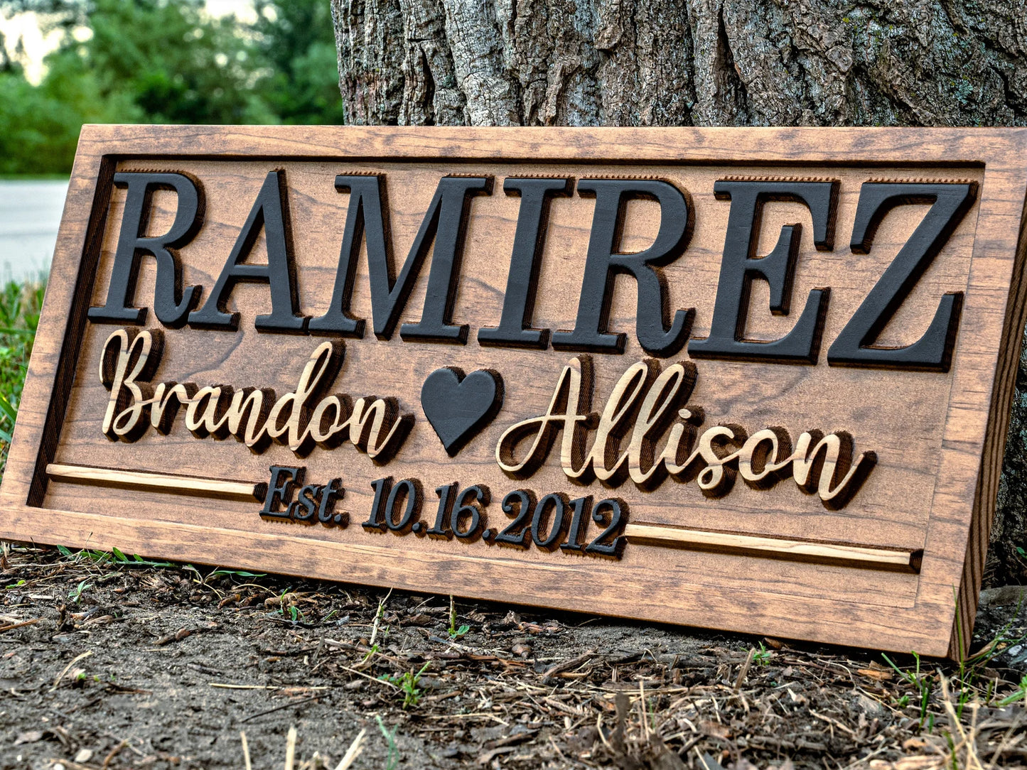 The Personalized Wooden Wall ART Bridal/Anniversay/Baby Shower gift