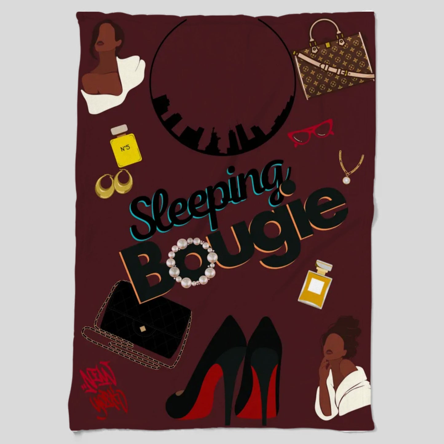 SLEEPING BOUGIE PERSONALIZE IT!Cozy Plush Fleece Blanket – 60×80